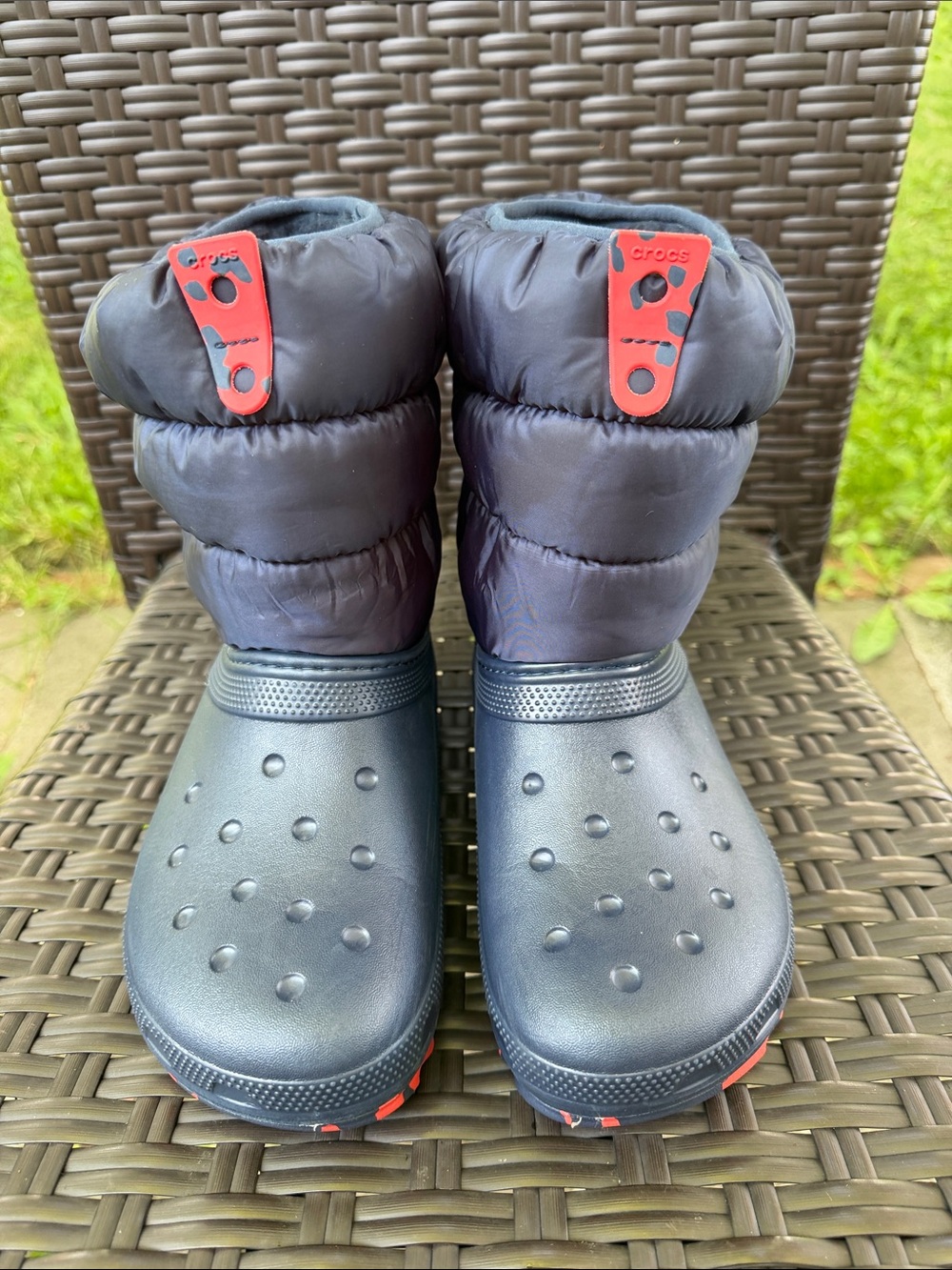 CROCS Kids Classic Neo Puff Boots Navy Size J4